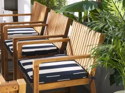 Set di 8 cuscini per sedie SASSARI 46 x 46 cm Blu marino