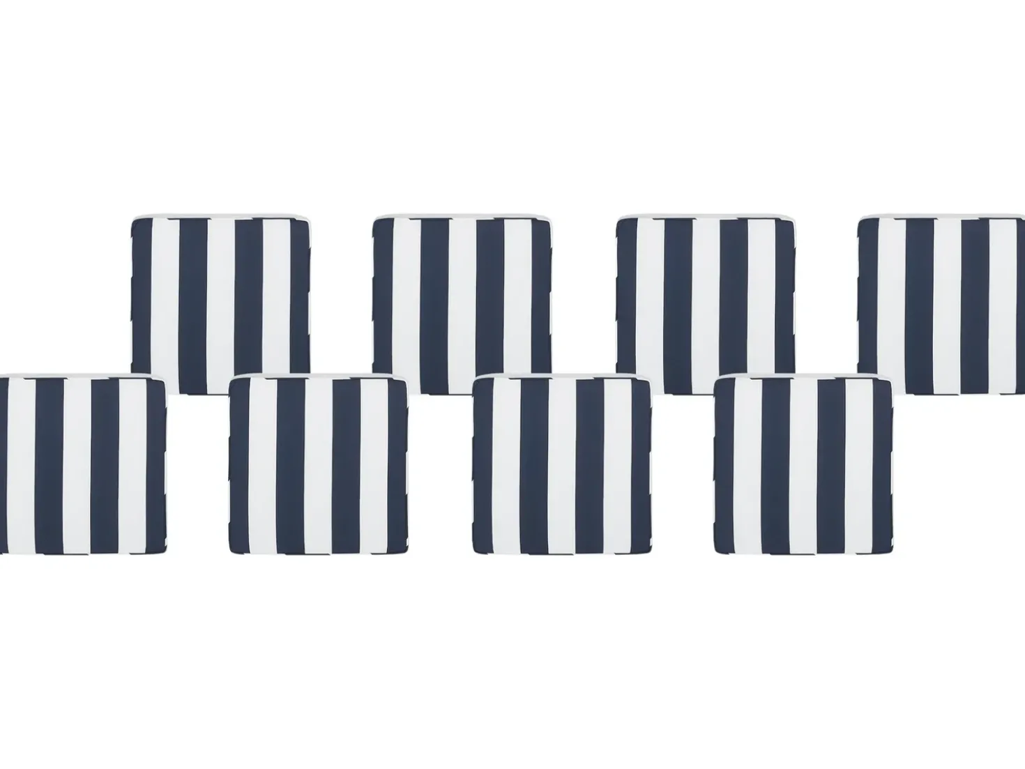 Set di 8 cuscini per sedie SASSARI 46 x 46 cm Blu marino