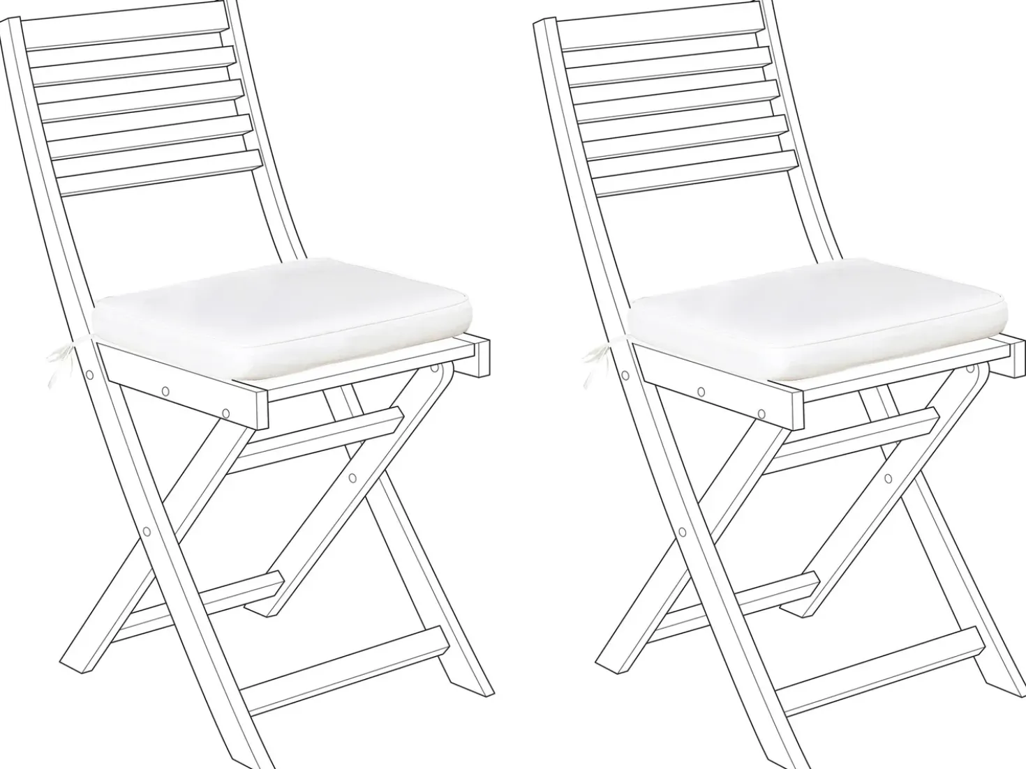 Set di 2 cuscini per sedie FIJI 29 x 38 cm Bianco sporco