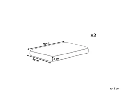 Set di 2 cuscini per sedie FIJI 29 x 38 cm Bianco sporco