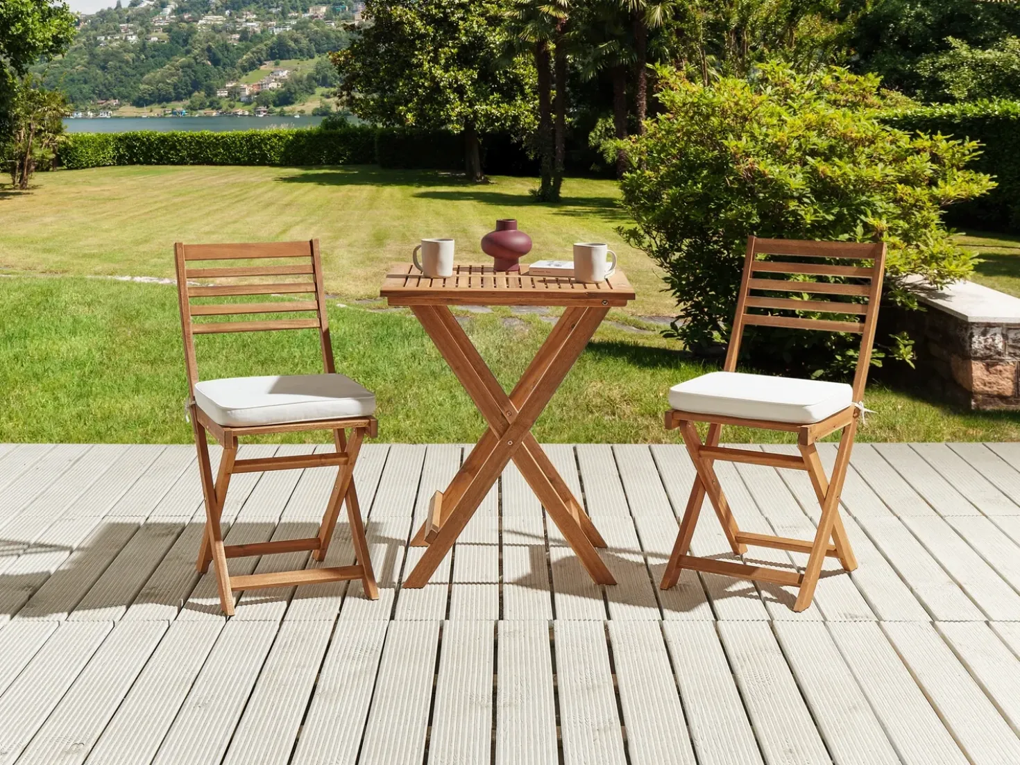 Set di 2 cuscini per sedie FIJI 29 x 38 cm Bianco sporco
