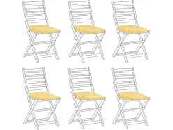 Set di 6 cuscini per sedie TOLVE 39 x 31 cm Giallo