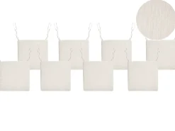 Set di 8 cuscini per sedie SASSARI PREMIUM 46 x 46 cm Beige chiaro