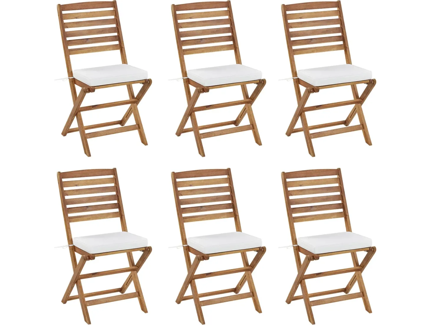 Set di 6 cuscini per sedie TOLVE 39 x 31 cm Bianco sporco