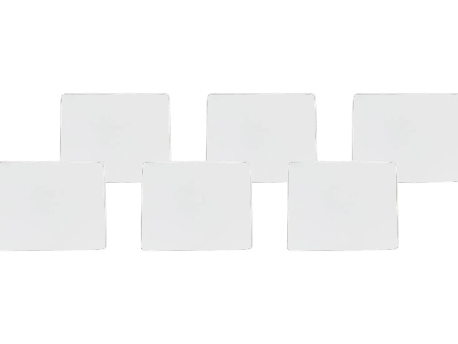 Set di 6 cuscini per sedie TOLVE 39 x 31 cm Bianco sporco