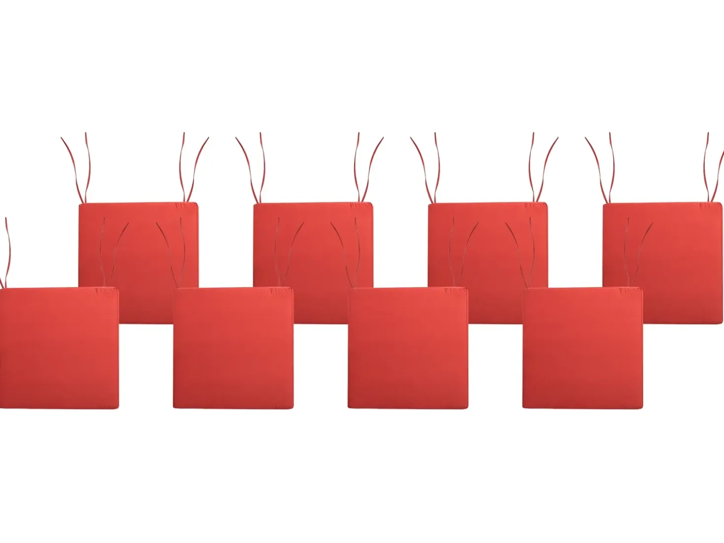 Set di 8 cuscini per sedie SASSARI PREMIUM 46 x 46 cm Rosso