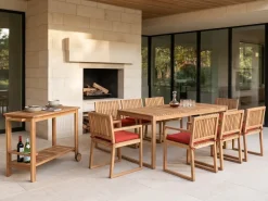 Set di 8 cuscini per sedie SASSARI PREMIUM 46 x 46 cm Rosso