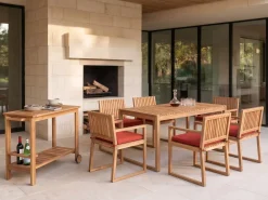Set di 8 cuscini per sedie SASSARI PREMIUM 46 x 46 cm Rosso