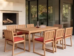 Set di 8 cuscini per sedie SASSARI PREMIUM 46 x 46 cm Rosso