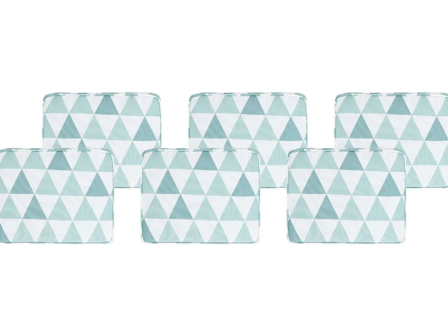 Set di 6 cuscini per sedie TOLVE 39 x 31 cm Azzurro