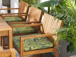 Set di 8 cuscini per sedie SASSARI 46 x 46 cm Verde chiaro