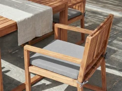 Set di 8 cuscini per sedie SASSARI PREMIUM 46 x 46 cm Grigio chiaro