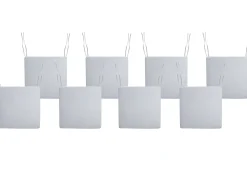 Set di 8 cuscini per sedie SASSARI PREMIUM 46 x 46 cm Grigio chiaro