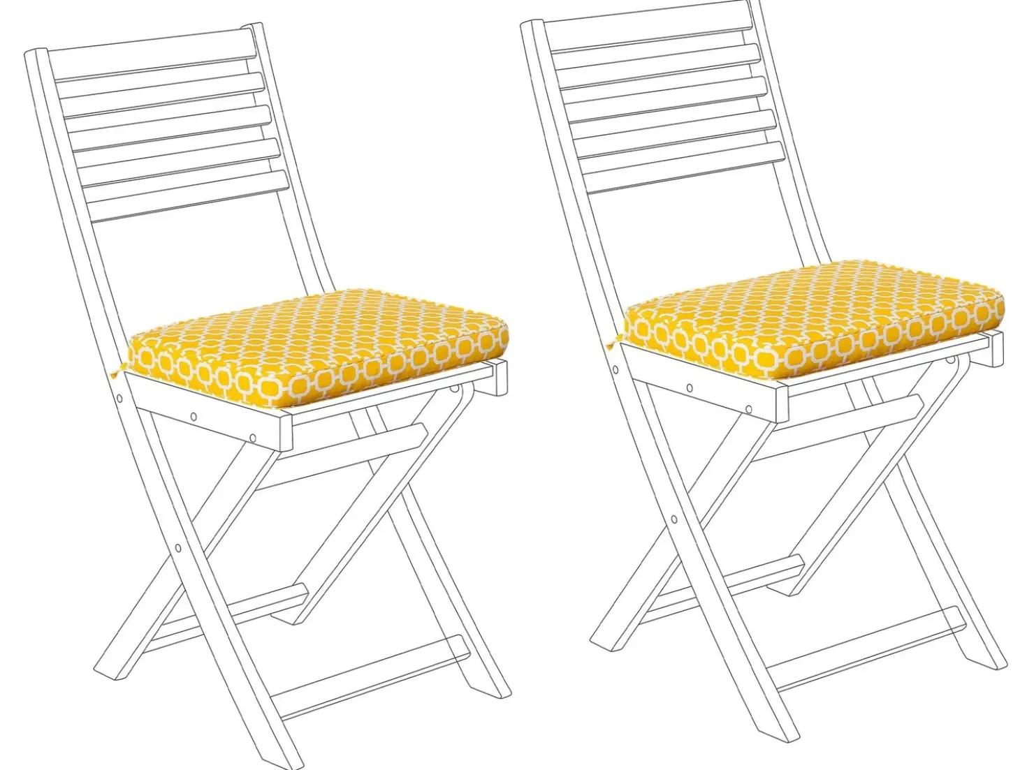 Set di 2 cuscini per sedie FIJI 29 x 38 cm Giallo