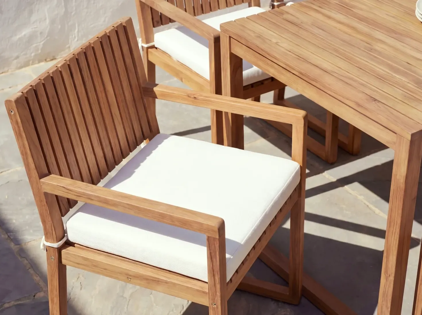 Set di 2 cuscini per sedie SASSARI PREMIUM 46 x 46 cm Bianco sporco