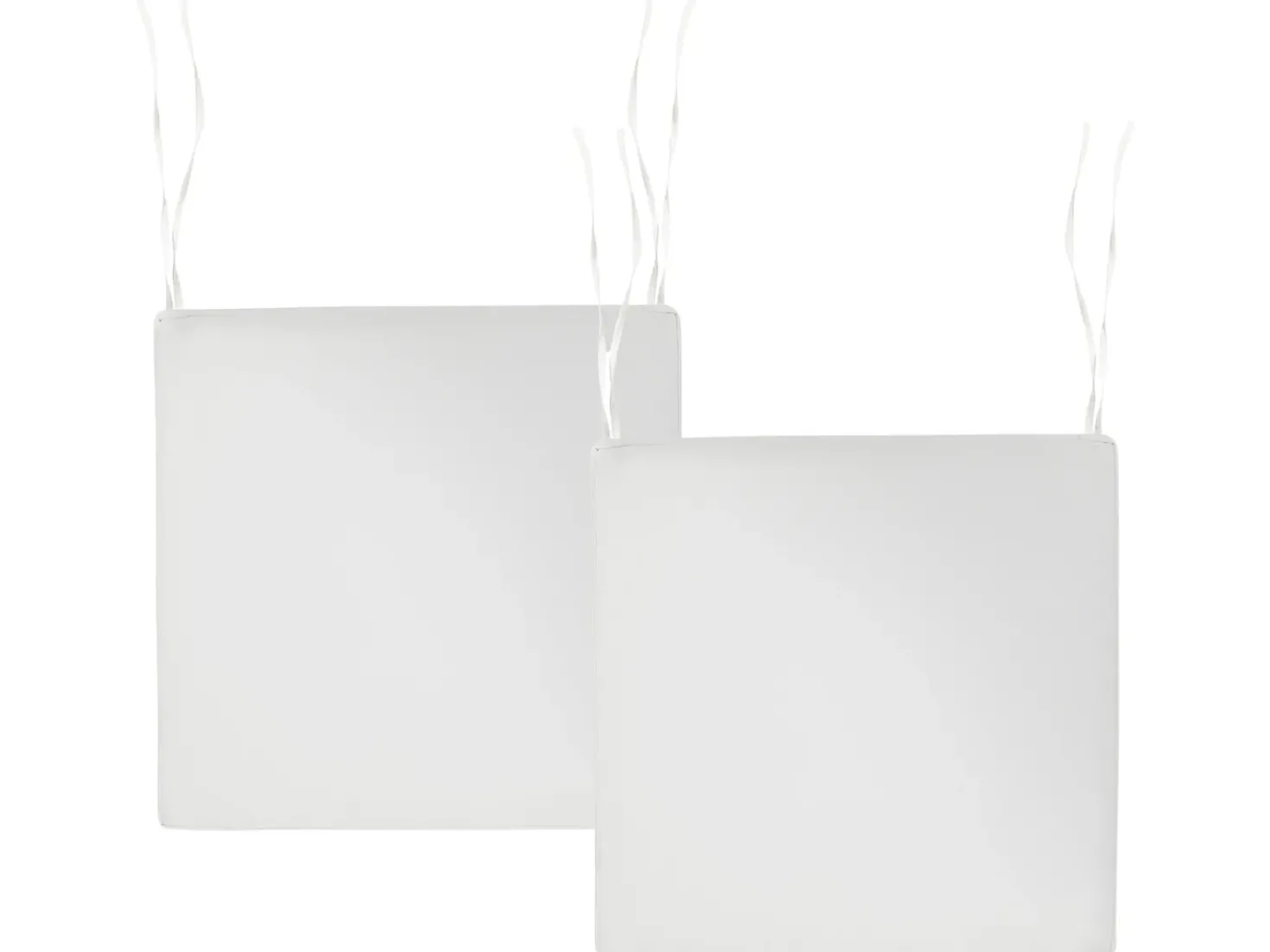 Set di 2 cuscini per sedie SASSARI PREMIUM 46 x 46 cm Bianco sporco