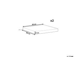 Set di 2 cuscini per sedie SASSARI PREMIUM 46 x 46 cm Bianco sporco