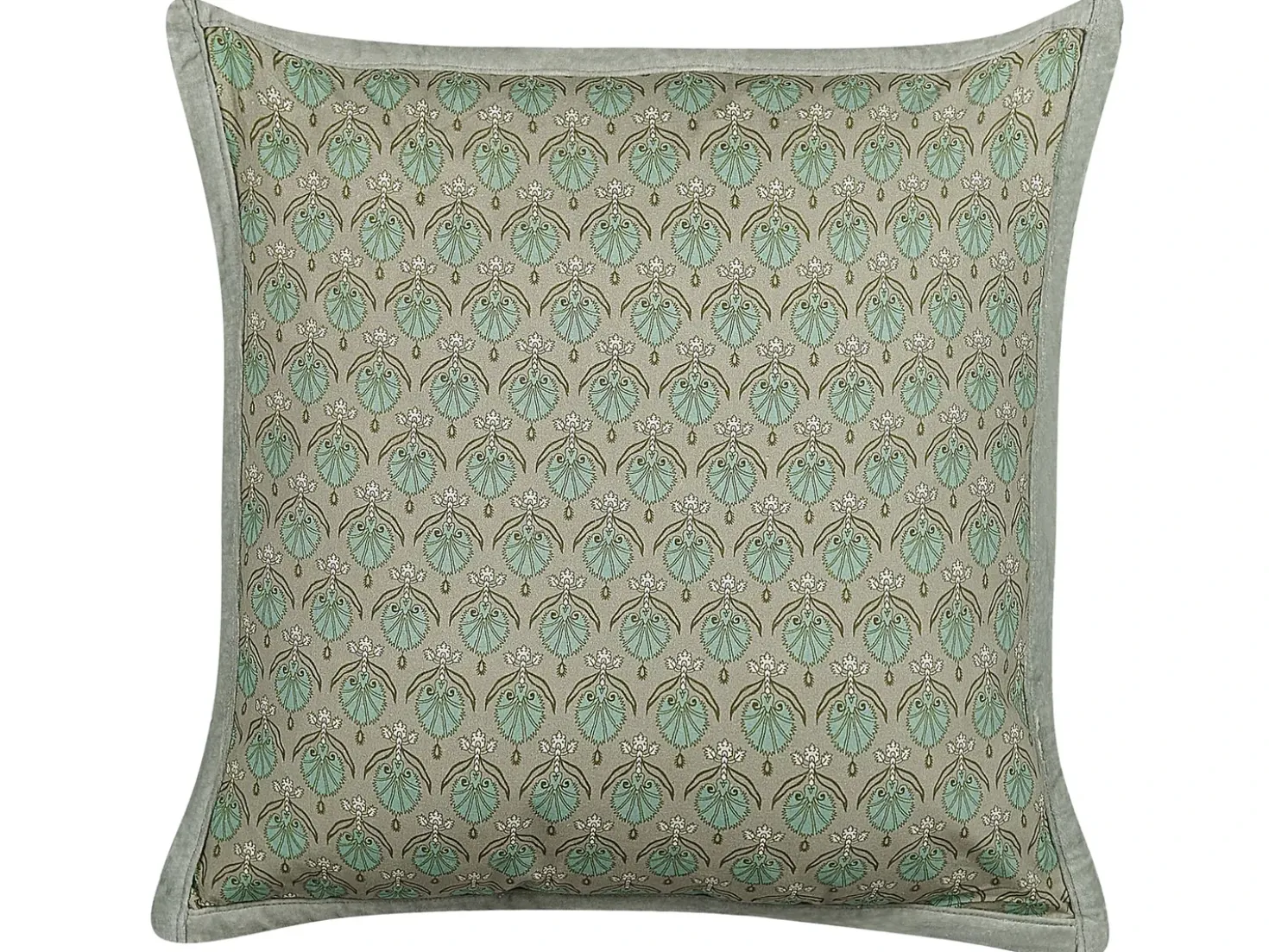 Set di 2 cuscini PICTUS Velluto 45 x 45 cm Verde Trama di piante