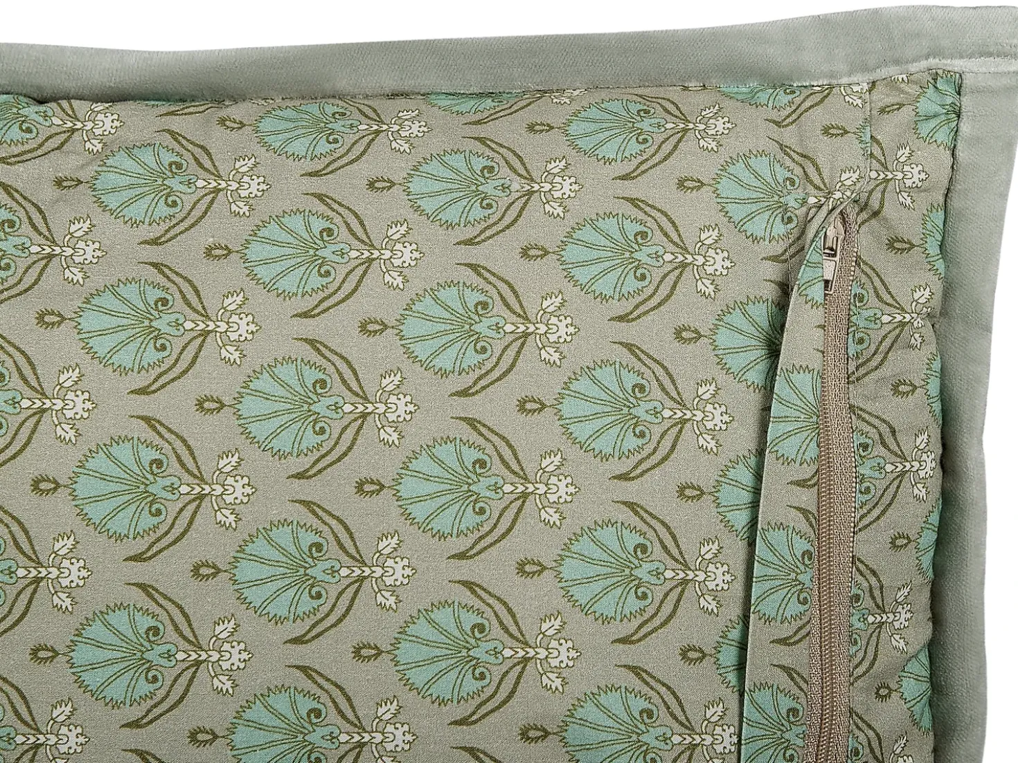 Set di 2 cuscini PICTUS Velluto 45 x 45 cm Verde Trama di piante