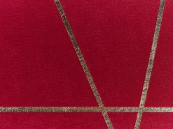 Set di 2 cuscini PINUS Velluto 45 x 45 cm Rosso Trama geometrica