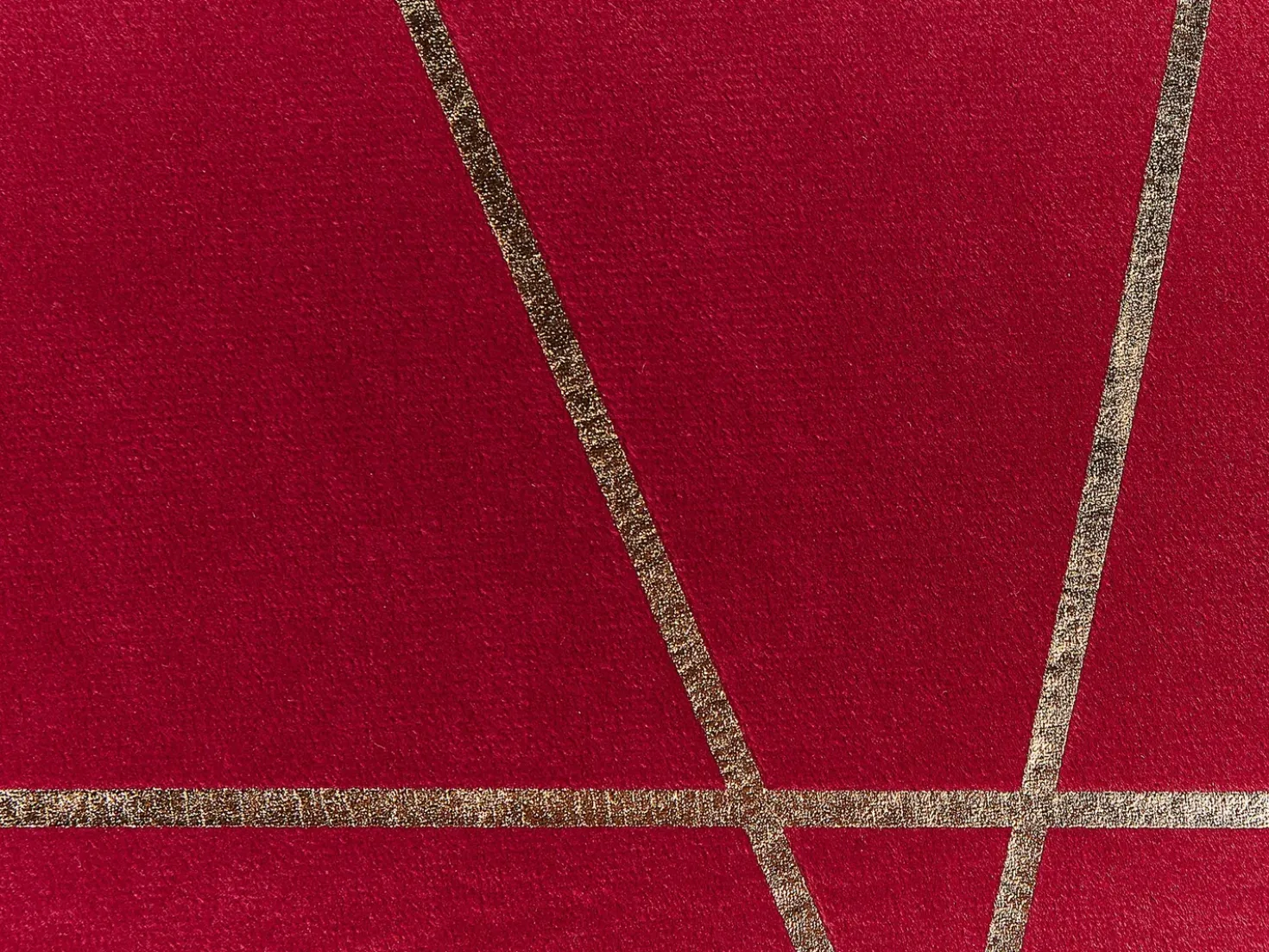 Set di 2 cuscini PINUS Velluto 45 x 45 cm Rosso Trama geometrica