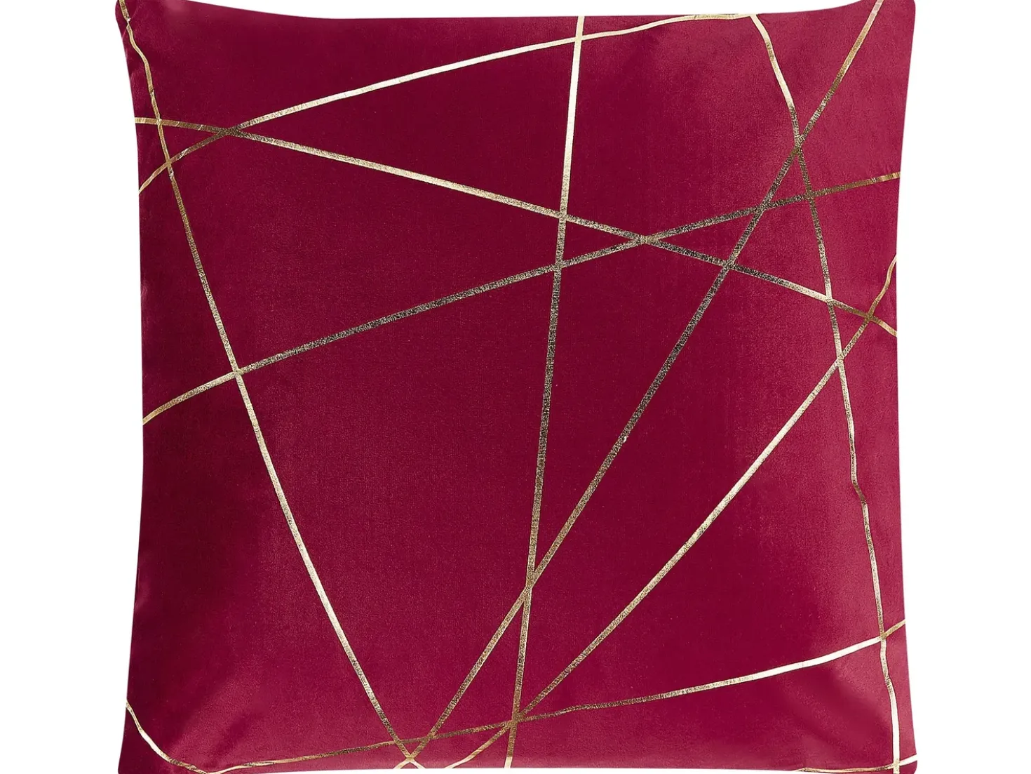 Set di 2 cuscini PINUS Velluto 45 x 45 cm Rosso Trama geometrica