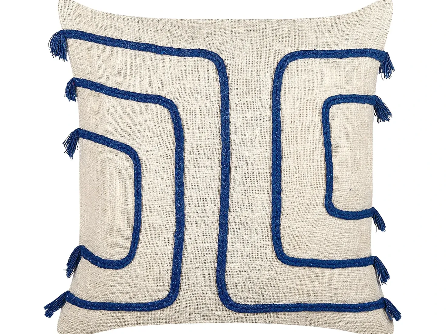 Set di 2 cuscini PLEIONE Cotone 45 x 45 cm Blu marino Trama geometrica