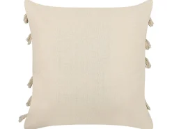 Set di 2 cuscini PLEIONE Cotone 45 x 45 cm Beige chiaro Trama geometrica