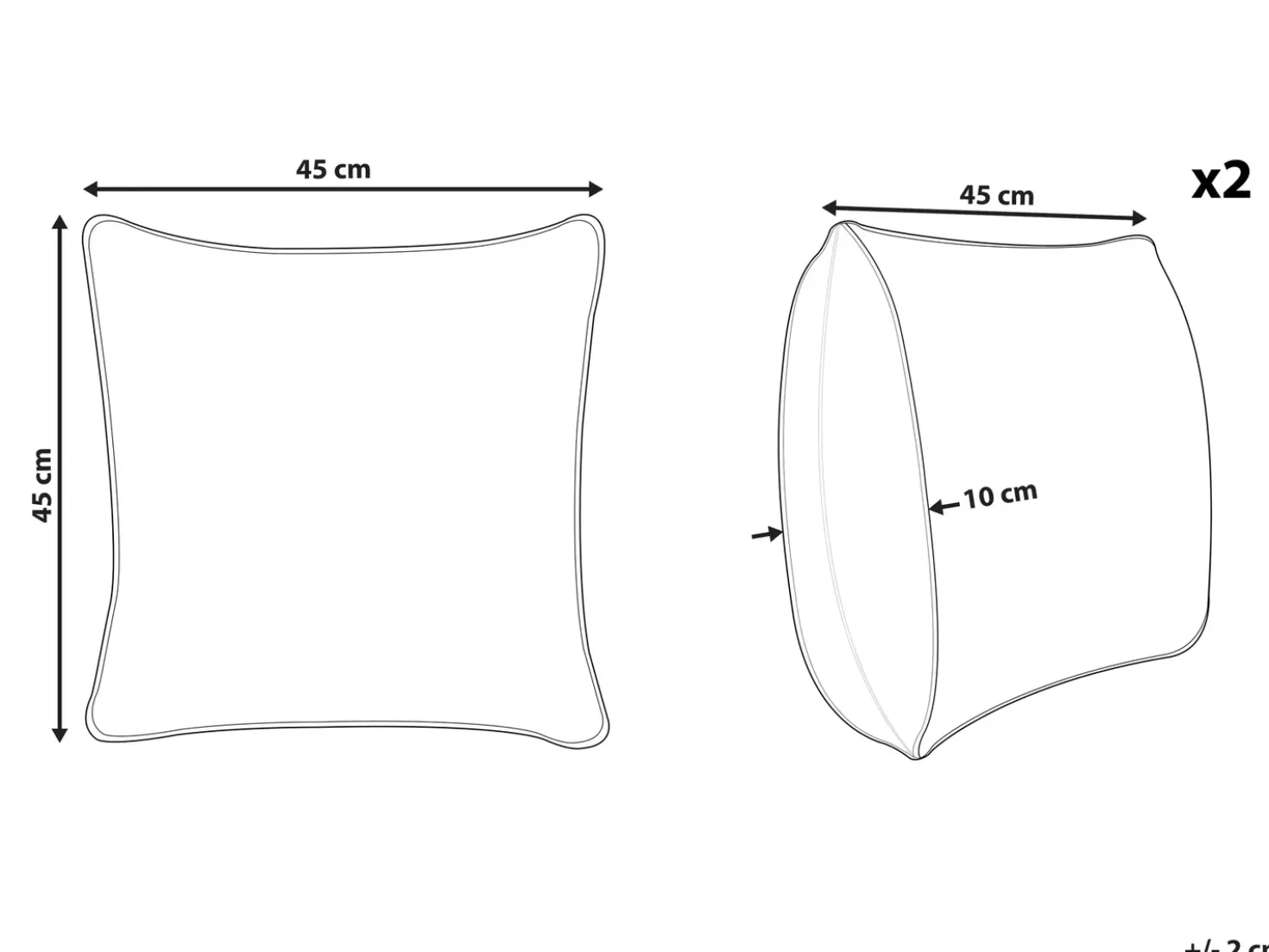 Set di 2 cuscini POINSETTIA Velluto 45 x 45 cm Arancione Trama di piante