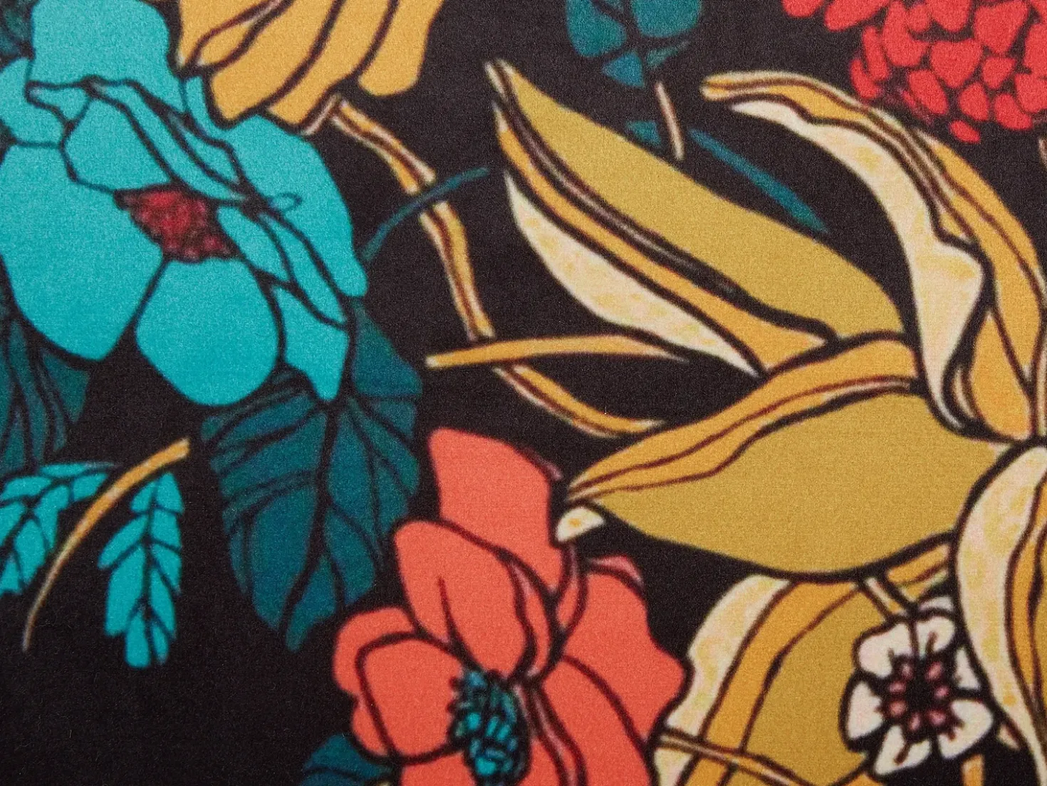 Set di 2 cuscini PROTEA Velluto 45 x 45 cm Multicolore Trama floreale
