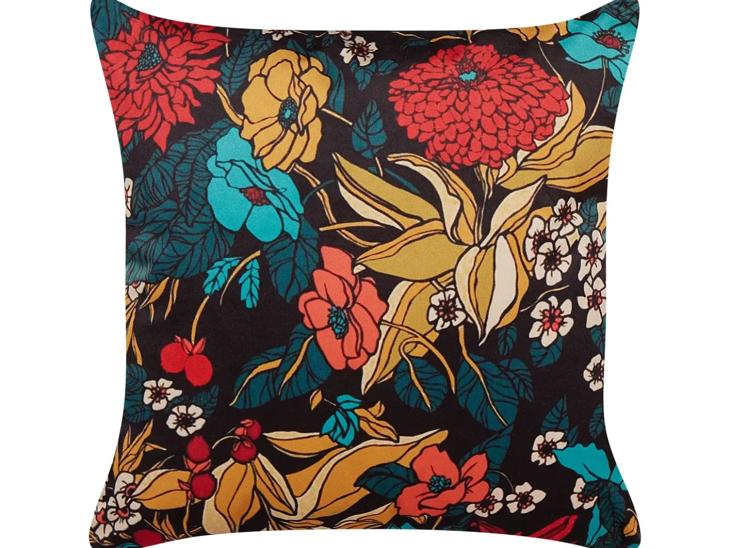 Set di 2 cuscini PROTEA Velluto 45 x 45 cm Multicolore Trama floreale