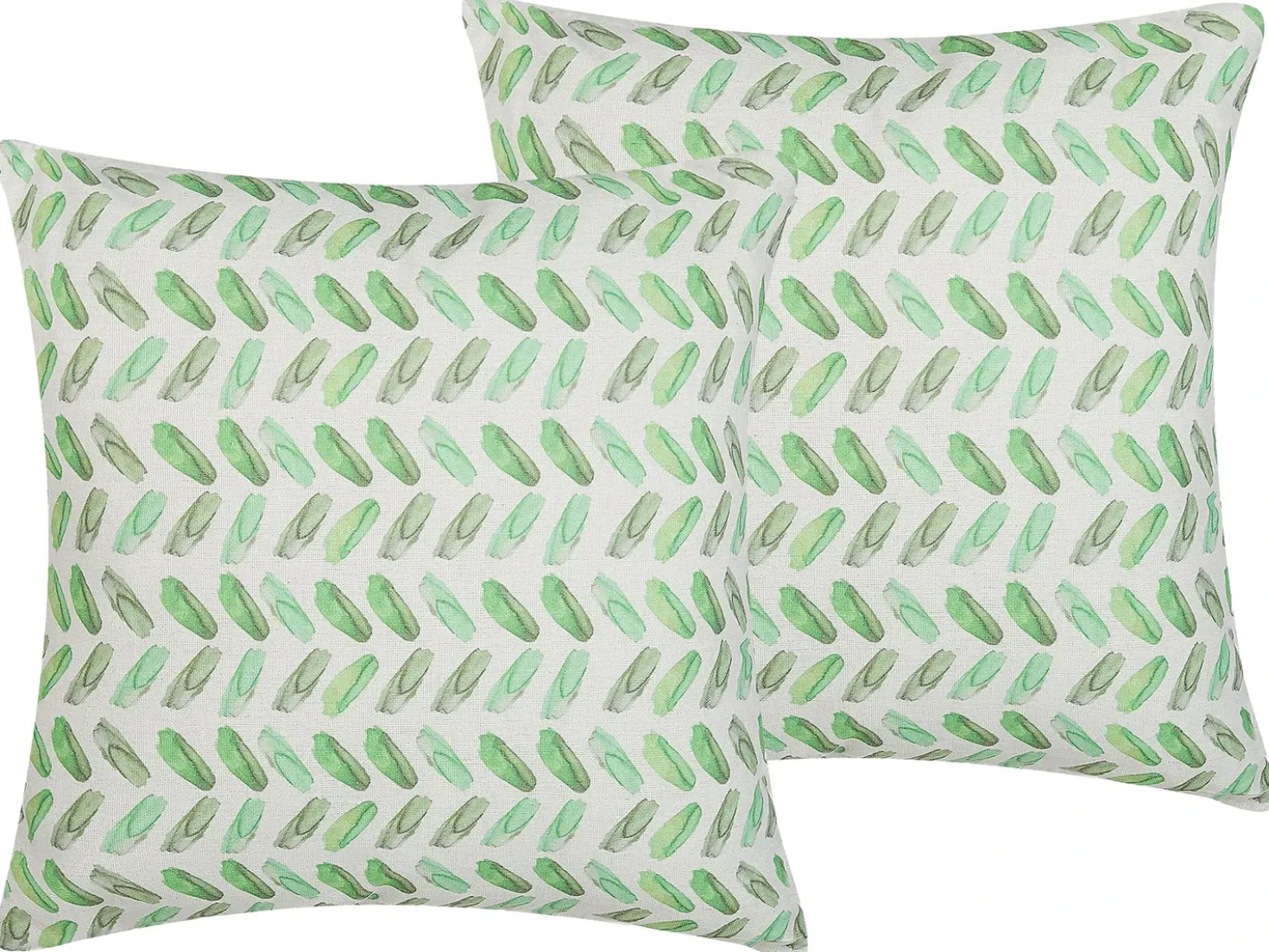 Set di 2 cuscini PRUNUS 45 x 45 cm Verde Trama astratta
