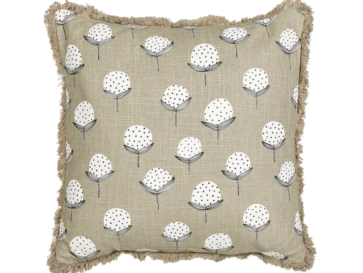 Set di 2 cuscini PSILOTALES Cotone 45 x 45 cm Beige Trama floreale