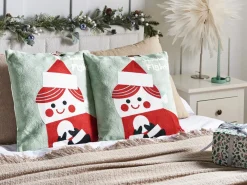 Set di 2 cuscini PUDDING Cotone 45 x 45 cm Rosso