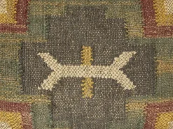 Set di 2 cuscini PULICAT Iuta 45 x 45 cm Verde Trama orientale
