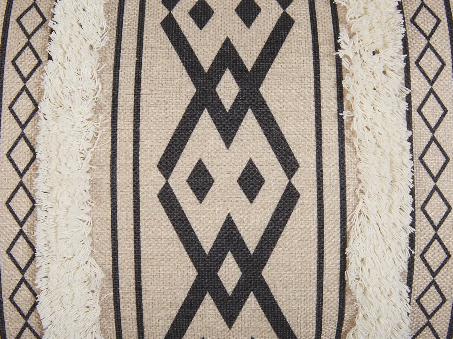 Set di 2 cuscini PULMONARIA 30 x 50 cm Beige Trama geometrica