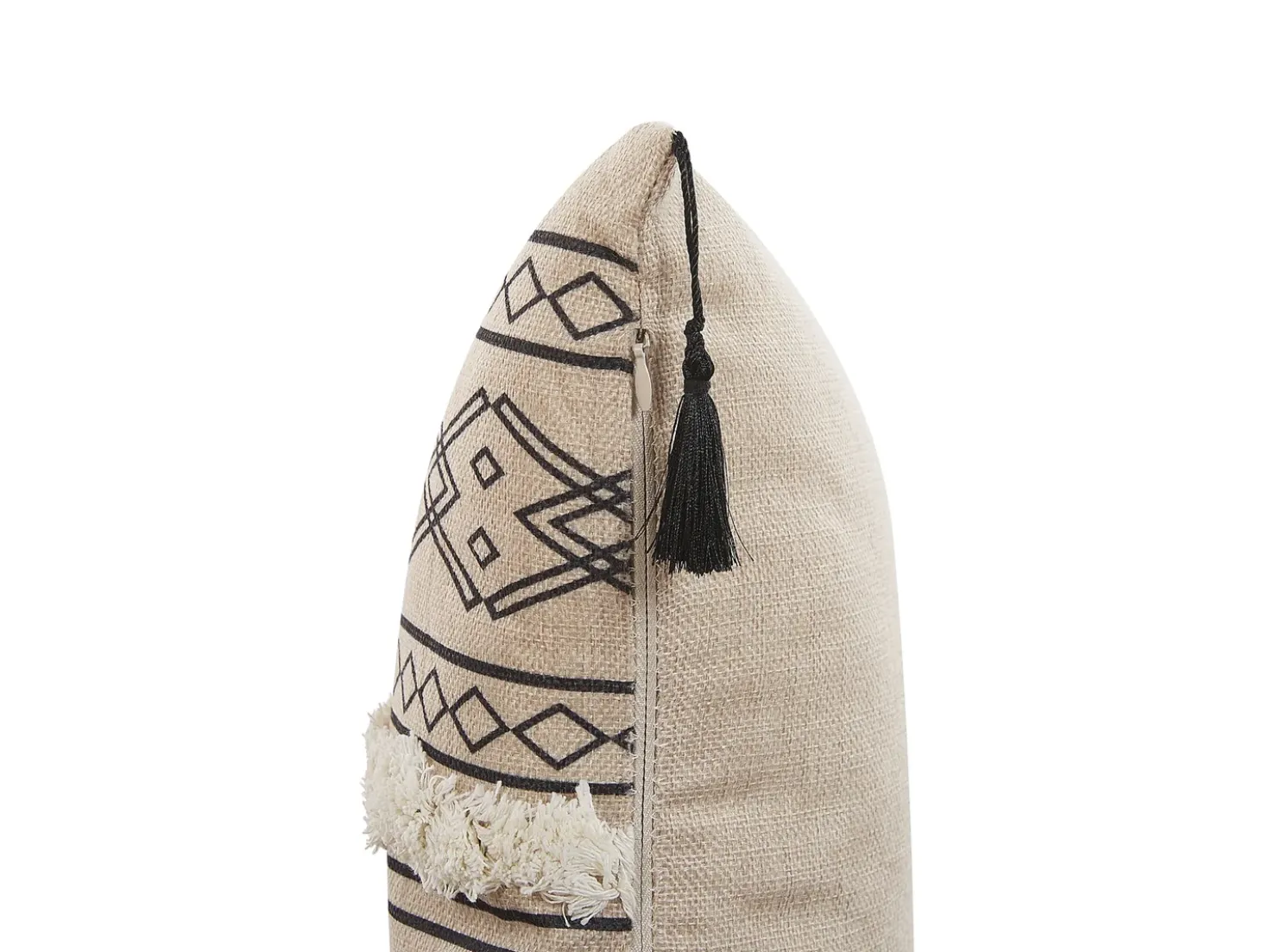 Set di 2 cuscini PULMONARIA 30 x 50 cm Beige Trama geometrica