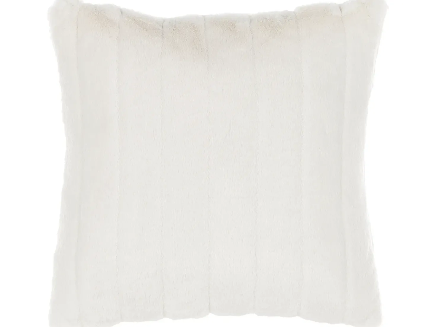 Set di 2 cuscini PUMILA Finta pelliccia 45 x 45 cm Bianco Tinta unita