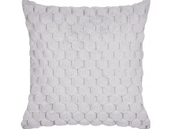 Set di 2 cuscini PURSLANE Finta pelliccia 43 x 43 cm Grigio chiaro Trama geometrica