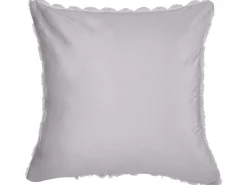 Set di 2 cuscini PURSLANE Finta pelliccia 43 x 43 cm Grigio chiaro Trama geometrica