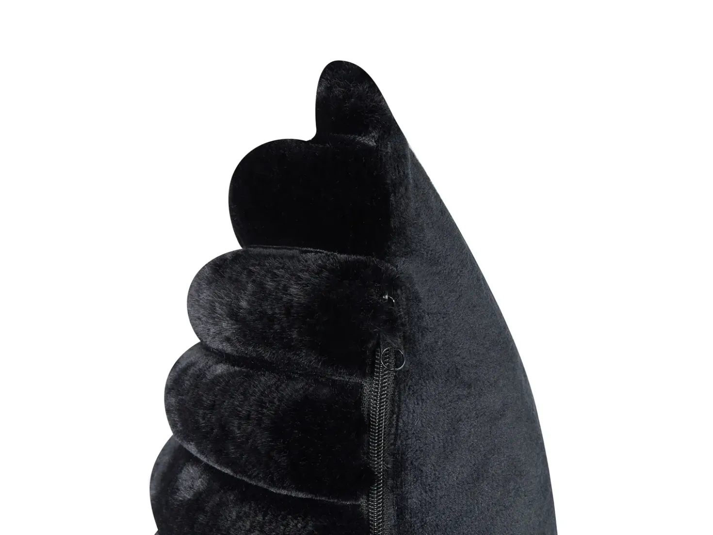 Set di 2 cuscini RAKYA Finta pelliccia 45 x 45 cm Nero A strisce