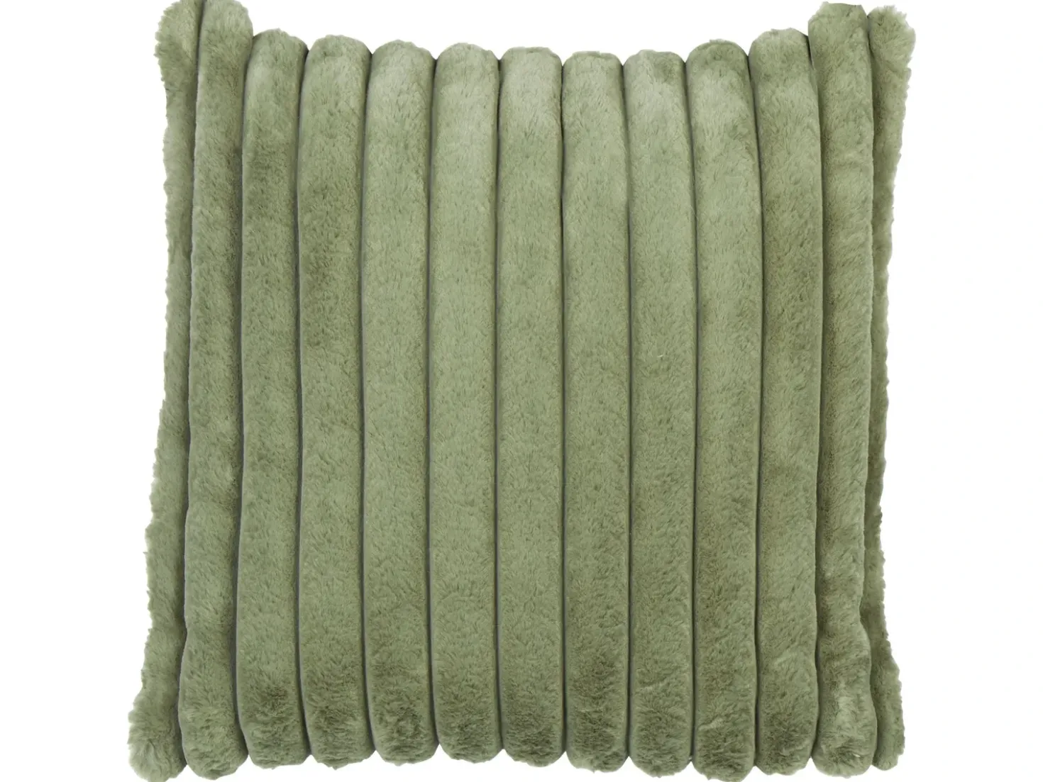 Set di 2 cuscini RAKYA Finta pelliccia 45 x 45 cm Verde A strisce