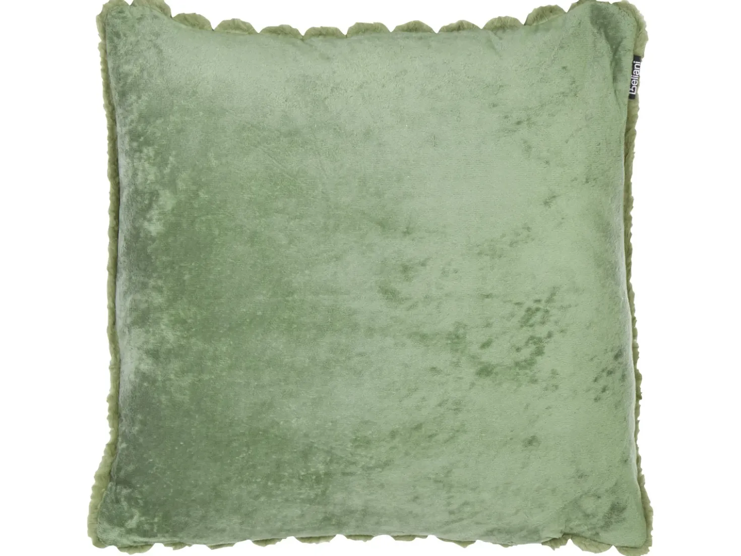 Set di 2 cuscini RAKYA Finta pelliccia 45 x 45 cm Verde A strisce