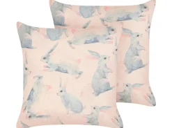 Set di 2 cuscini RATIBIDA Cotone 45 x 45 cm Rosa