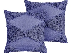 Set di 2 cuscini RHOEO Cotone 45 x 45 cm Viola