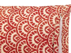 Set di 2 cuscini RHUS Cotone 45 x 45 cm Rosso Trama geometrica