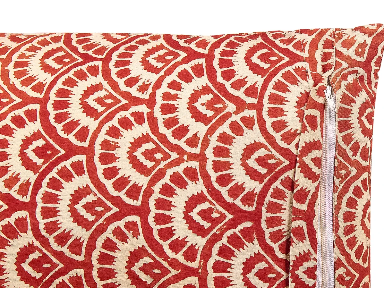 Set di 2 cuscini RHUS Cotone 45 x 45 cm Rosso Trama geometrica