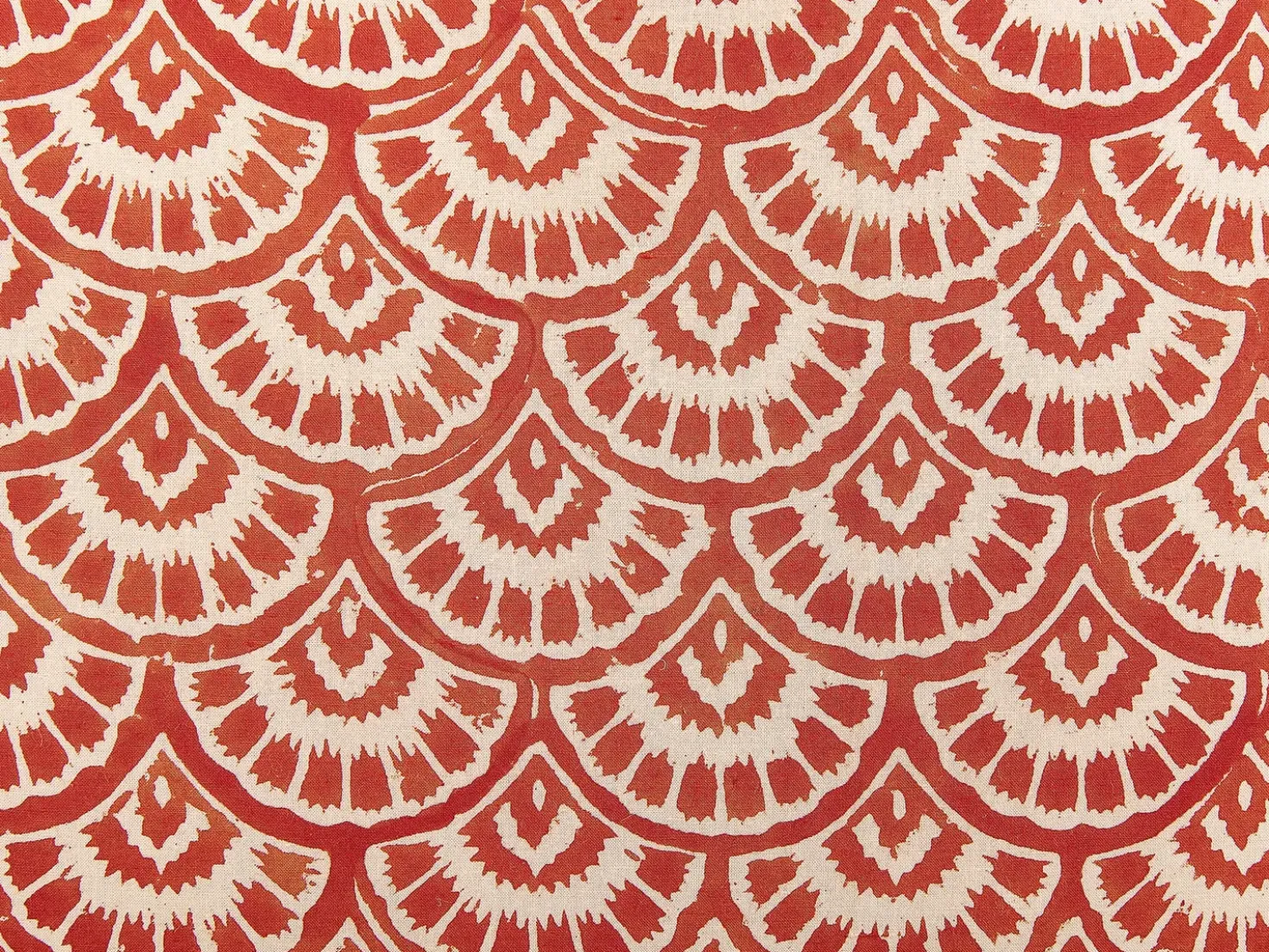 Set di 2 cuscini RHUS Cotone 45 x 45 cm Rosso Trama geometrica
