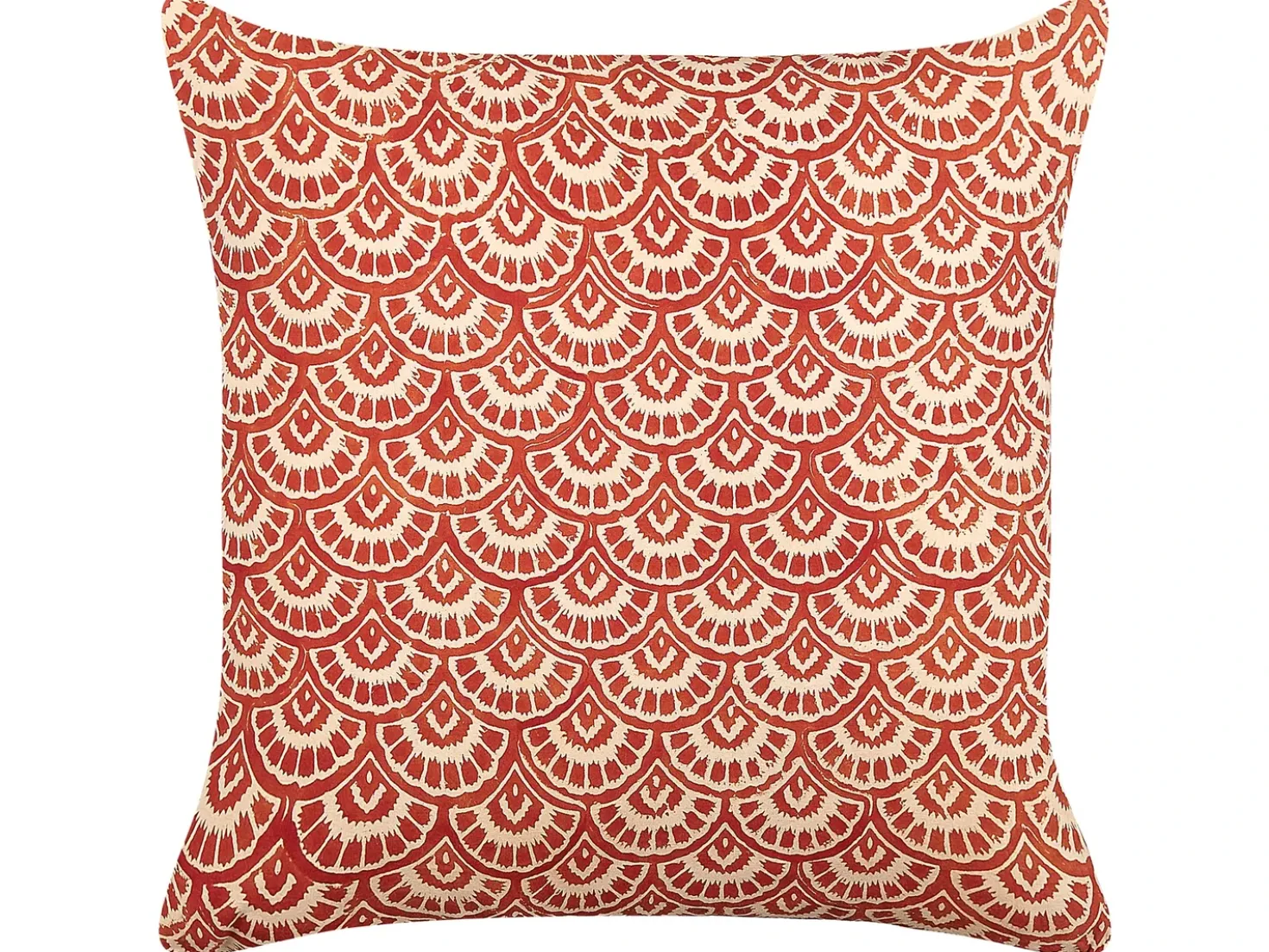 Set di 2 cuscini RHUS Cotone 45 x 45 cm Rosso Trama geometrica