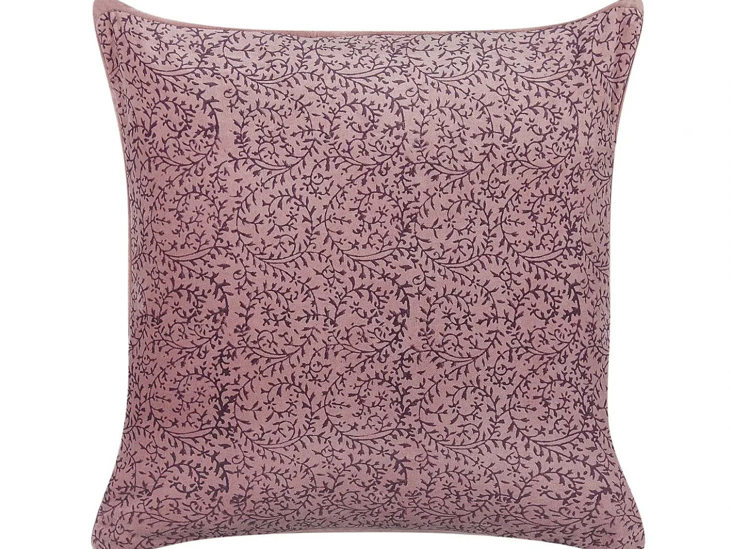 Set di 2 cuscini ROMNEYA Velluto 45 x 45 cm Rosa Trama floreale